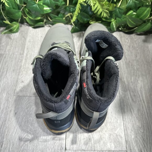 Men`s Salomon Yalta TS CSWP Boots 409245 Phantom/Beluga/Castor Gray Sz 13